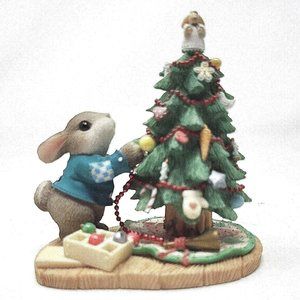 1996 My Blushing Bunnies "Blessings on the Tree" Vintage Christmas Figurine